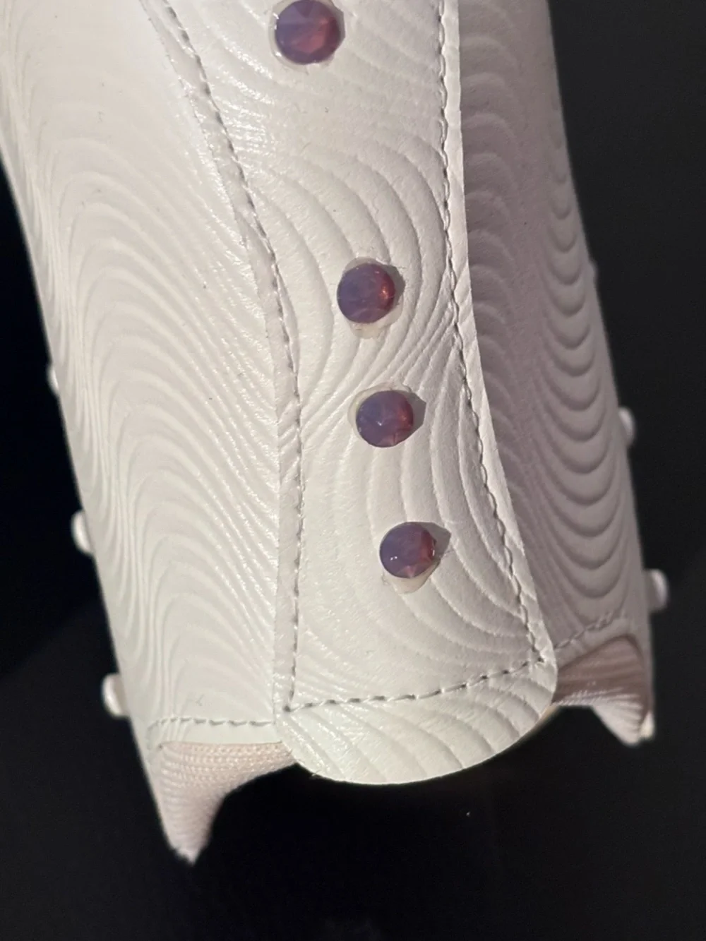 EDEA WAVE White Artistic Off Ice Skates with Purple Laces & Swarovski Crystals - Picture 8 of 16